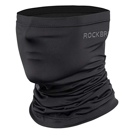 ROCK BROS Bandana Neck Gaiter Face Mask Headband Scarf Balaclava Headwear Black