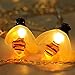 Produktbild Adoture Lichterketten, 10/20 LED Honey Bee Lichterketten im Freien Garten Hochzeit DIY Led Lichterketten für Party, Hochzeit, Weihnachtsdekoration