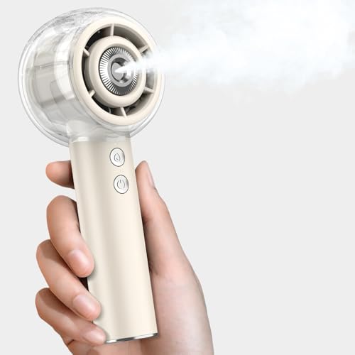 Misting Portable Handheld Fan, Powerful Turbo Motor, 6000mAh Rechargeable Battery, Personal Mini...