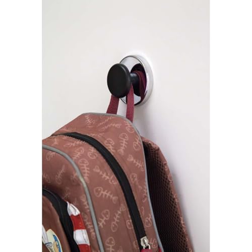 Maul Magnet mit Griffknopf Ø6,7x3,5 cm | Starker Magnet mit 12kg Haftkraft | Magnet stark als Kleiderhaken, Garderobenhaken, Taschenhalter | Magnet für Kühlschank, Magnettafel | Silber