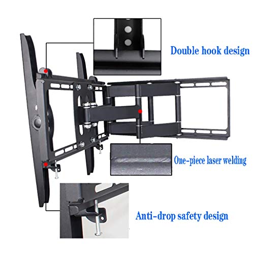 Support TV mural pivotant télescopique rotatif angle vision optimal 42-65 - 5