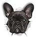 Sticker-Designs 10cm! Klebe-Folie Wetterfest Made-IN-Germany schwarz French Bulldog Französische Bulldogge Hund D799 UV&Waschanlagenfest Auto-Aufkleber Profi-Qualität!