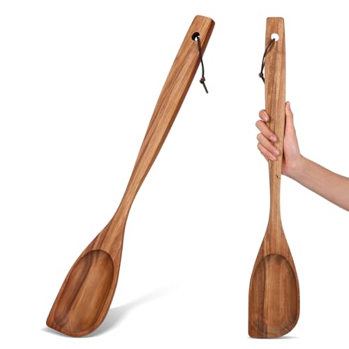 FillTouch 24 Inch Large Wooden Spoon for Cooking, Acacia Natural