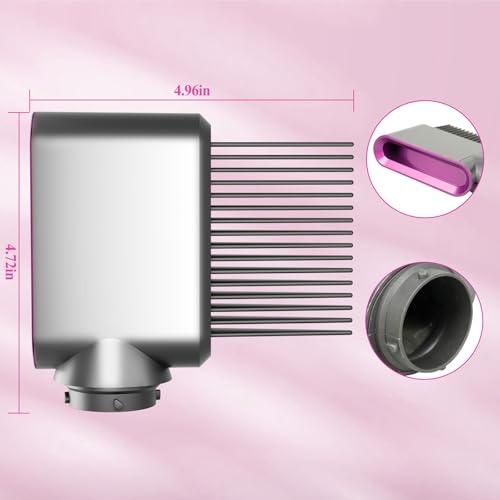 Peigne à dents larges pour Dyson Airwrap rose embout pré-coiffage - 6
