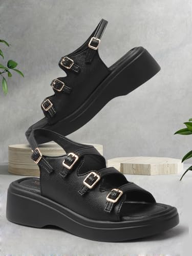 Image of Vendoz Women Stylish Slippers Wedges I Flat Slip on Sandals I Stylish and Casual for Everyday use I Comfortable & Lightweight for Girls & Ladies SD301