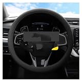 NMBNPKTUCU Couvre Volant Voiture Housse Volan Voiture Universelle 1 Pièce Antidérapante Style Voiture Housse Volant Accessoires(Black)