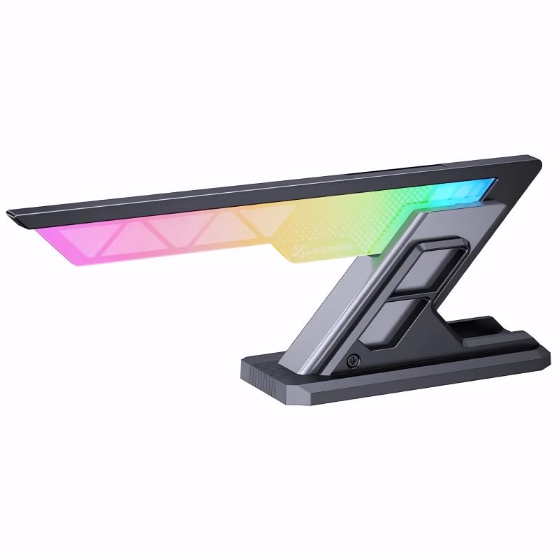 Image of Snowman GP-Z GPU Support Bracket with ARGB Sync Lighting, Adjustable Graphics Card Holder, Aluminum Alloy Anti-Sag Stand for RTX & Radeon GPUs, 5V 3-Pin Motherboard Sync, Universal PC Case Support