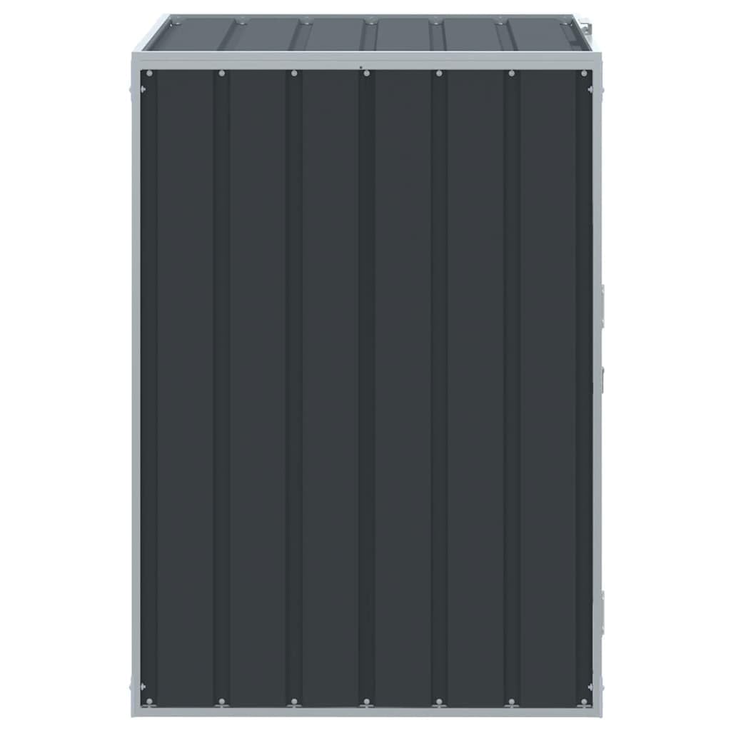 vidaXL Mülltonnenbox für 1 Tonne Anthrazit 72x81x115 cm Stahl