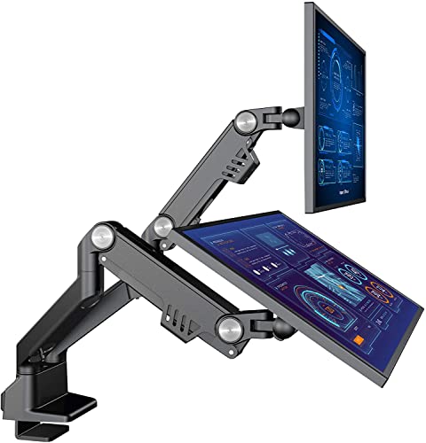Image of AVLT Dual Monitor Arm Desk Mount for 17-35 inch Screens, Heavy Duty - Black
