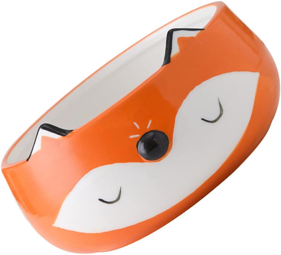 DOITOOL Ceramic Salad Bowl Cereal Bowl for Soup Fruits Orange and White