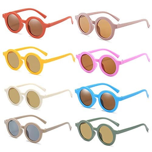 AstraLoom 16 Pieces Kids Round Flower Sunglasses Bulk Pack, Cute Sunglasses for Girls & Boys Age 3-9, Colorful Party , Beach Eyewear & Outdoor Activities4