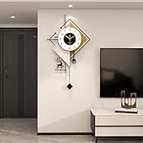 TWFJEL Modern Kreativ Wanduhr Exquisit Luxuriös Inspiriert Dekorative Wanduhren Leise ohne Tickgeräusche Batteriebetrieben Quarzuhr für Wohnzimmer Schlafzimmer Büro Küche, 40 * 70 cm