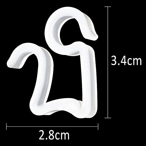 150PCS Christmas Light Clips Gutter Hanging Hooks Mini Plastic Garden Outside Hanging Lights Hooks for Party Lights Anniversary Christmas Decoration Gutter Shingle String Lights White