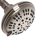 ShowerMaxx Luxury Spa Series , 6 Spray Setting, 4.5 Inch Adjustable High Pressure Shower Head Fixture for Hard Water, 360-Degree Tilt Massage Shower System - Brushed Nickel