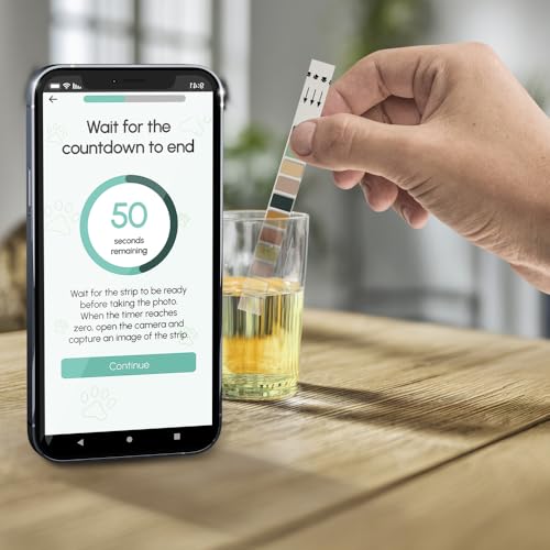 (10 Urinteststreifen) SCANPET APP Urinteststreifen für Hunde und Katz 11 Parameter Teststreifen Glukose pH Wert Keton Teststreifen für Harnwegsinfektionen bei Hunden und Katzen Einzeln verpackt