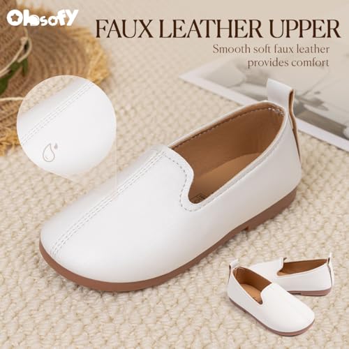 Image of ohsofy Boys Girls Soft Slip-On Loafers Comfort Cozy Oxford Rubber Sole Casual Wedding Party Dress Shoes(Toddler /Little Kid)