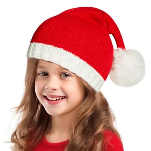 Infant Knit Santa Hat Knitted Santa Hat, Christmas Beanies hat for Kids Girls New Year Festive Holiday Party4