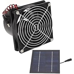 Extractor De Aire Con Panel Solar Extractor De Aire Solar, Ventilador De Ventilación Solar De 50 W, 5‑12 V, Extractor De Panel Solar, Kit De Ventilador De Panel Solar, Extractor De Aire con Energía Solar para Invernaderos, Casas para