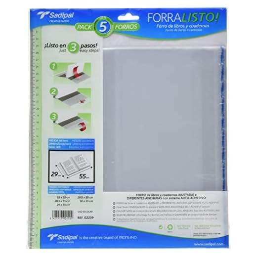 Sadipal 942421 - Blíster 5 forros, 29 x 55 cm