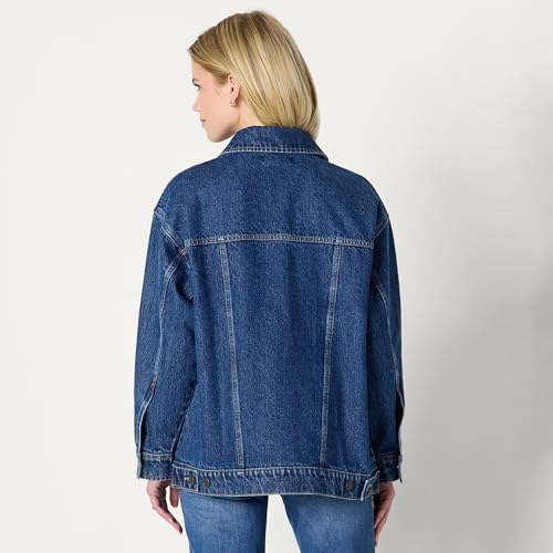Image of Amazon Essentials Women's Regular-Fit Denim Trucker Jacket