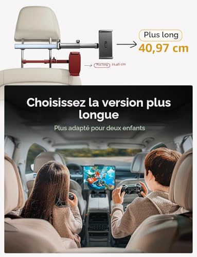 Support tablette voiture iPad Air Pro Switch avec fixation appuie tête