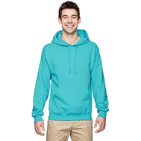APPAREL GLOBE Men's 8 Oz., Nublend Fleece Pullover Hooded Sweatshirt, Scuba Blue, Large Cover