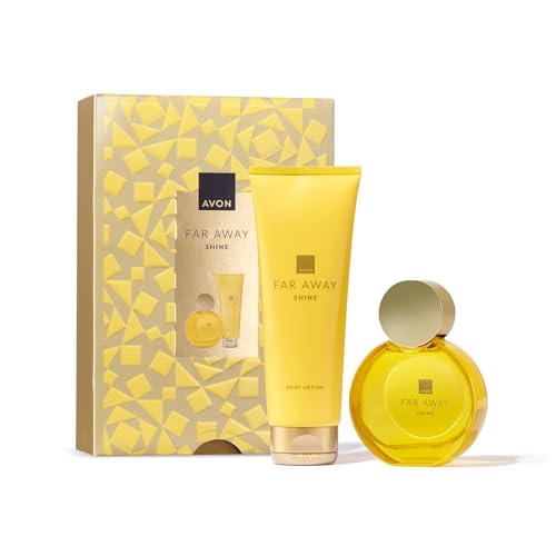 AVON Far Away Shine For Her Gift Set, with Eau de Parfum 50ml & Body Lotion 125ml in a Gift Box, Oriental and Floral Scent Notes, Elegant & Feminine, Long-Lasting Formula, Cruelty-Free