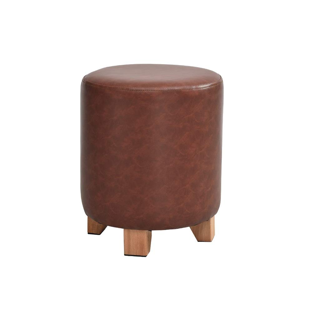 Tabouret de canapé élégant en cuir au design rond créatif