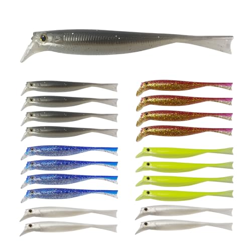 Eupheng Soft Plastic Swimbait with Lip & Trimmable Tail