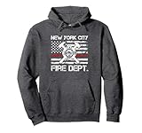 New York City NYC Fire Department Thin Red Line Fireman Pullover Hoodie
