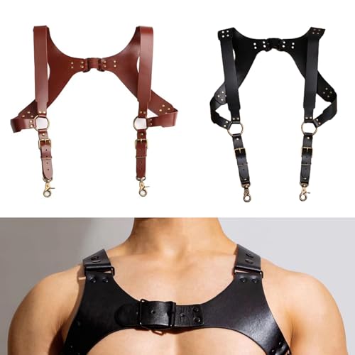 Arnés de pecho para baile y estética punk gótica con cinturón de poliuretano resistente 5