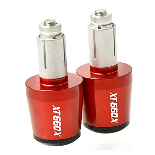 Poignées guidon Yamaha XT660X anti vibration embout rouge moto 22mm