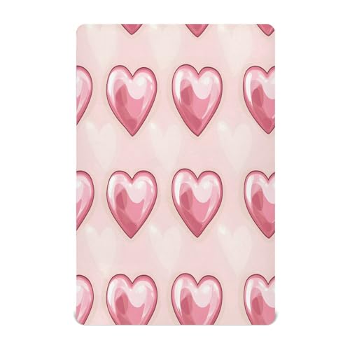 Ttgoth Sábana Bajera Ajustable para Cuna para niños y niñas, sábana de Punto Jersey para Cuna para el día de San Valentín, sábana para Cuna estándar y colchón de Cama Infantil, acogedora, Suave,