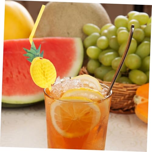 Pitillos desechables con forma de piña 30 pcs miniatura 4