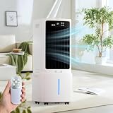 12L Ventilatore Umidificatore a Ghiaccio, 800 m³/h Raffrescatore Basso Consumo, Telecomando, 12H, 90°
