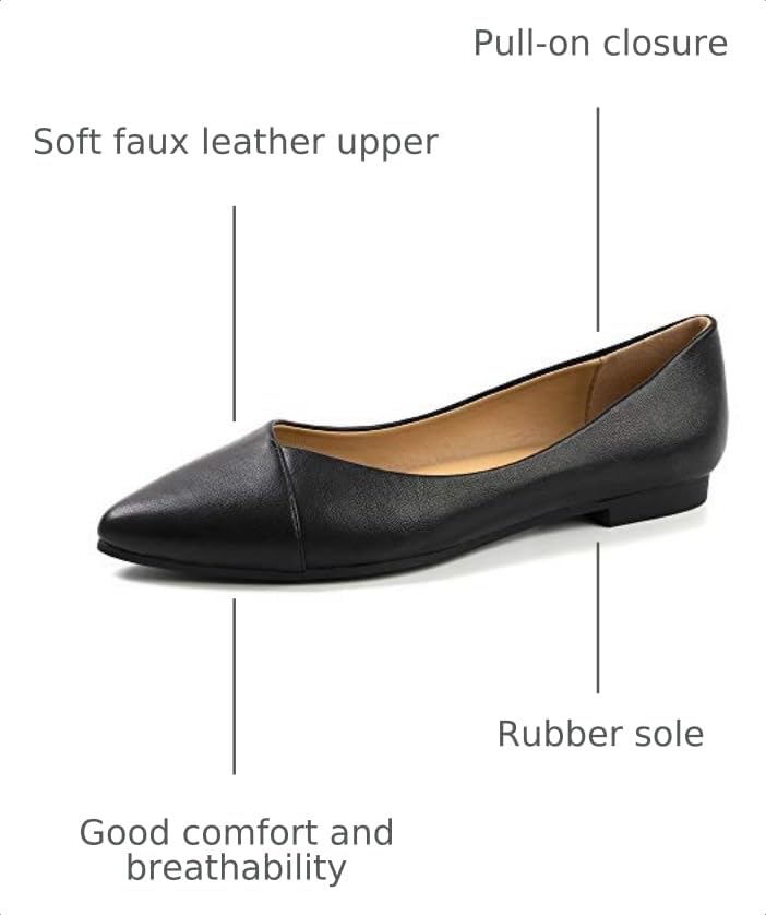 Image of FUNKYMONKEY Women's Classic Ballet Flats Casual Comfort Slip On Flats Shoes