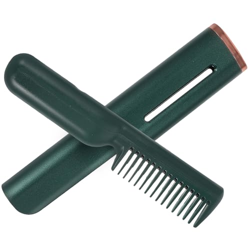 Plancha para el cabello eléctrica con control de temperatura ABOOFAN, cepillo alisador protector con placas cerámicas para rizar y alisar, herramienta portátil alimentada por USB para viajes miniatura 1