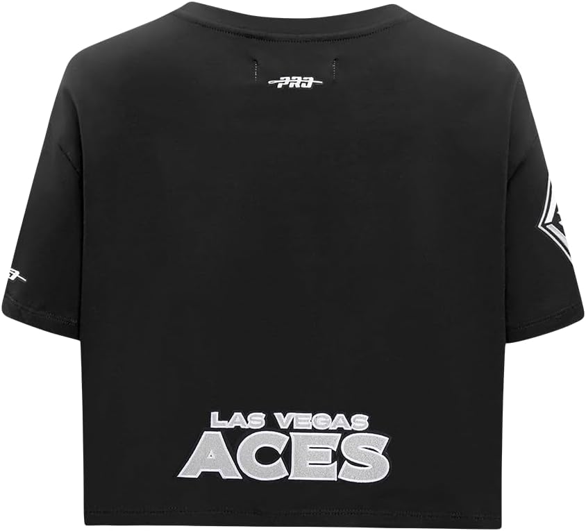 Womens WNBA Las Vegas Aces Classic Player Name and Number Cotton Short Sleeve Boxy Tee