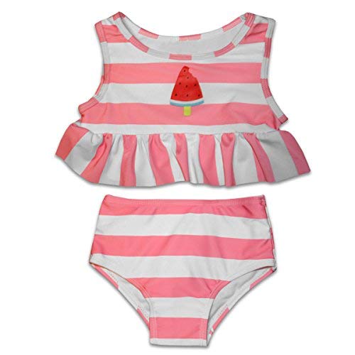 Mary Elyse Baby and Toddler Striped Ruffle Two-Piece Swimsuit by UPF 50+ (6-12 Months)