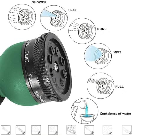 Image of Kohree 7in1 Bike Washing Spray Gun Machine, Water Pressure Gun for Car Wash, Water Gun - High Pressure Water Spray Gun for Car & Bike Cleaning, Heavy Duty Jet Spray for Car Wash Gardening Hose Nozzle