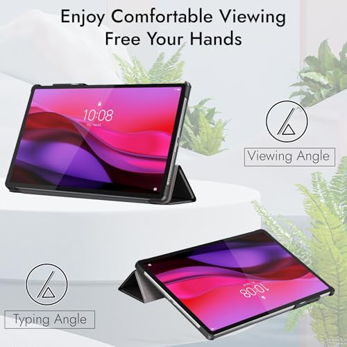 Image of Robustrion Cover Case for Lenovo Yoga Tab Plus 12.7 inch Cover, Trifold Cover Case for Lenovo Yoga Tab Plus Cover 12.7 inch [Auto Sleep Wake Support] - Black
