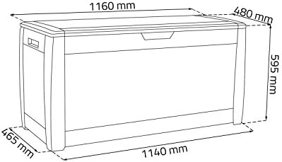 Prosper Plast MBBD290 119 x 48 x 60 cm Boxe Board Garden Container - Anthracite