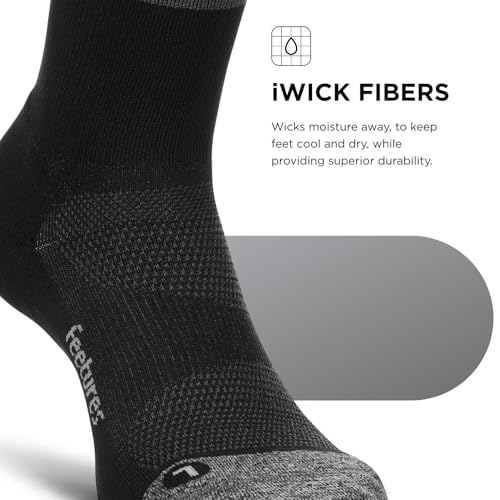 Image of Feetures Elite Light Cushion Mini Crew Sock - Sport Sock with Targeted Compression