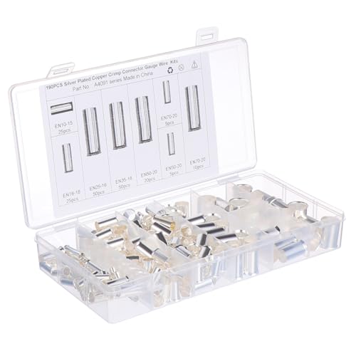 Connecteurs à sertir cuivre et broches de câble électrique Healeved 190pcs