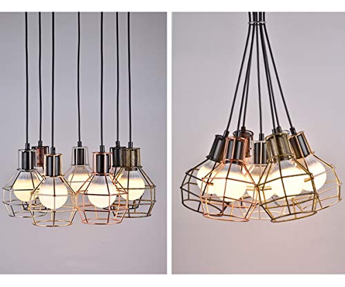Lampe de plafond en fer forgé de 200 cm pour complexe de bâtiments - 4