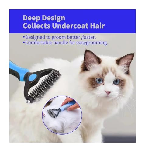 Peigne for chien et chat de grande taille gris pour un pelage soigné - 5