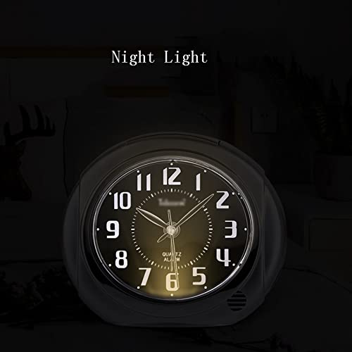 Reloj despertador silencioso sin tic-tac con luz para insomnio y sueño ligero 4