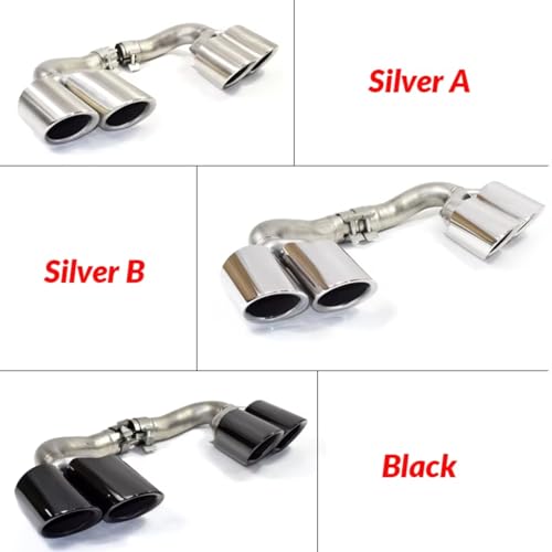 Punta de escape Cayenne 9Y0 SUV de 4 salidas estilo GTS en acabado Petrol Silver A 2