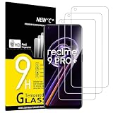 NEW'C 3 Pezzi, Vetro Temperato per Realme 9 Pro+, Realme 9 Pro Plus, Pellicola Prottetiva, Senza Bolle, Durezza 9H, 0,33mm Ultra Trasparente, Ultra Resistente