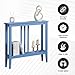 Kings Brand Furniture Balfour Console Entryway Table, Narrow Sofa Table with Shelves for Entrance, Hallway, Living Room, Foyer (Windsurfer)